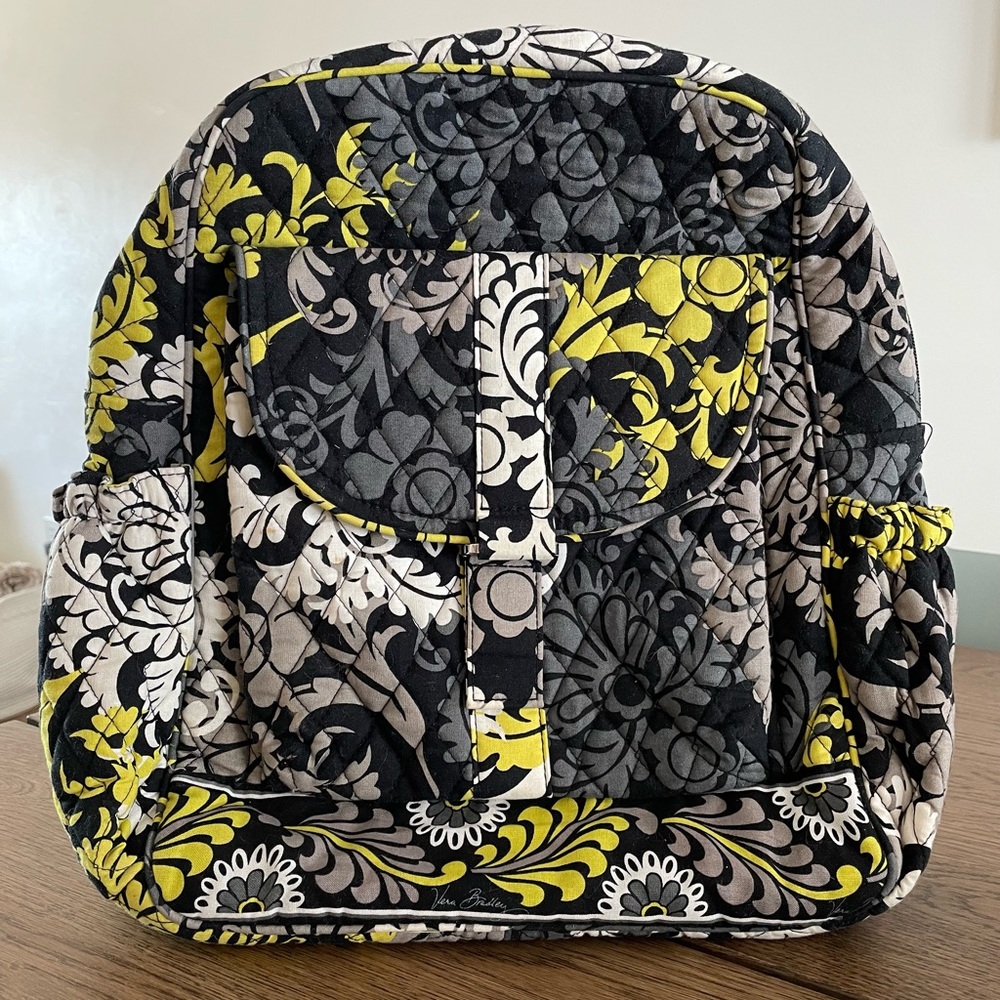 Vera Bradley Black and Green Backpack